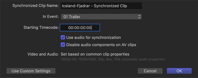 final cut pro video and audio sync software for mac