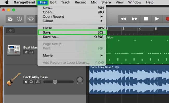 export audio from garageband