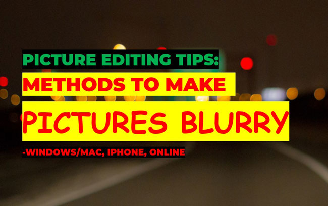 how to blur picture