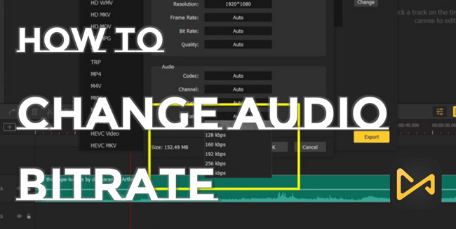 how to change audio bitrate