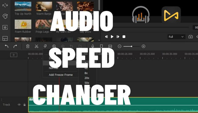 how to change audio speed