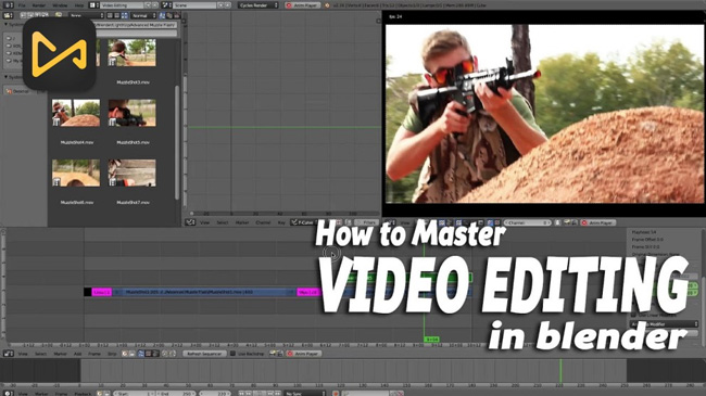 how to edit mp4 video in blender