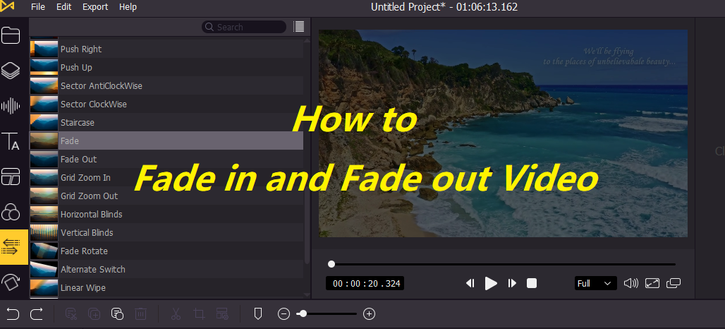 how to fade in and fade out a video