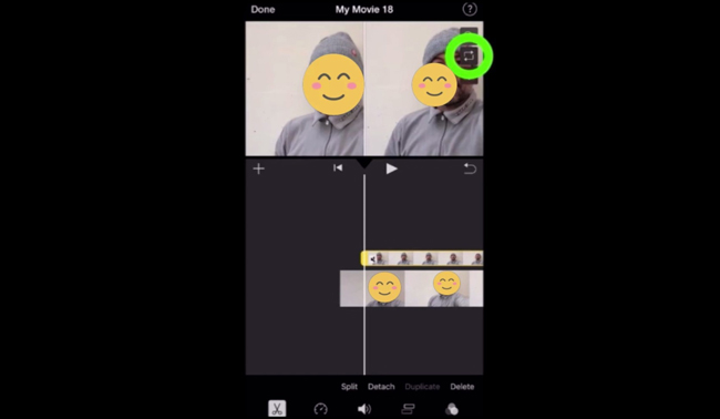 split screen video imovie iphone