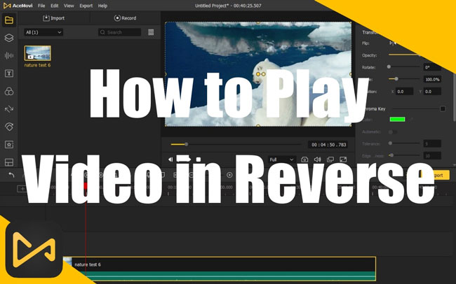 how to play a video in reverse