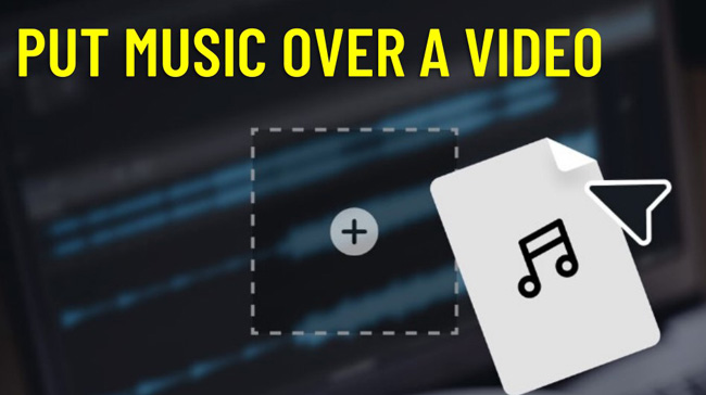 how to put music over a video