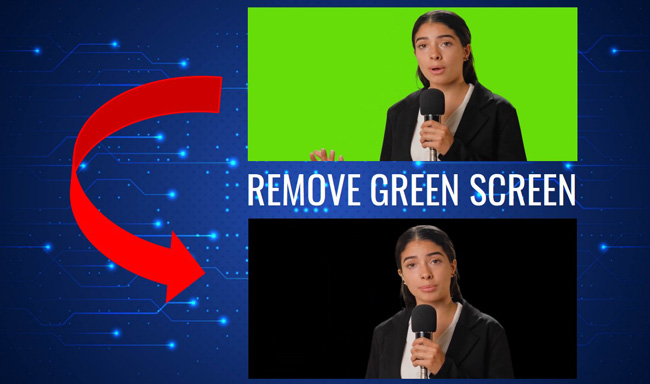 remove green screen from video