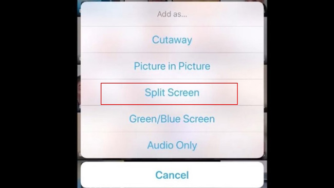 how to make youtube split-screen video on imovie