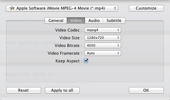 how to change audio bitrate imovie