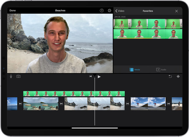 imovie auto video editor iphone and mac interface