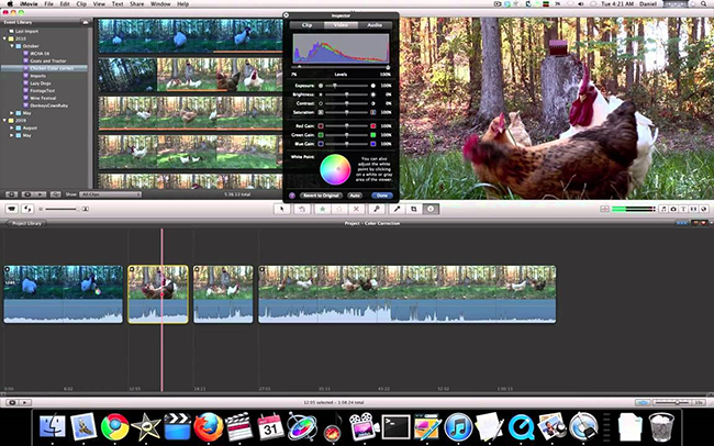 imovie color grading