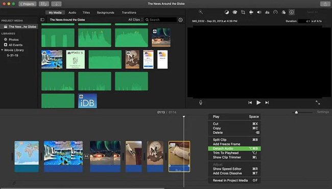 imovie software to sync audio and video