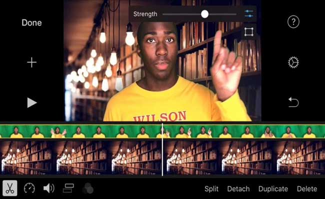 begin to edit green screen video with iMovie on iPhone