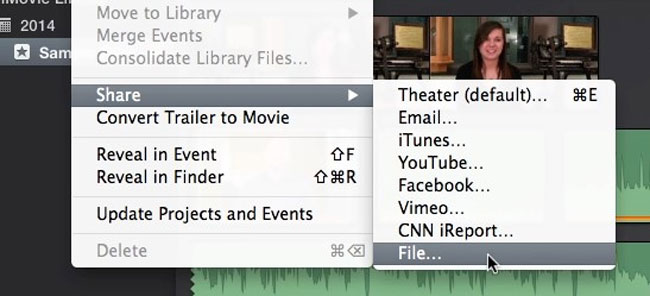 export video from imovie