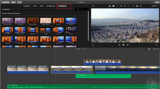 imovie video lighting editor interface