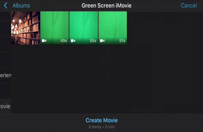 import green screen videos on imovie iphone