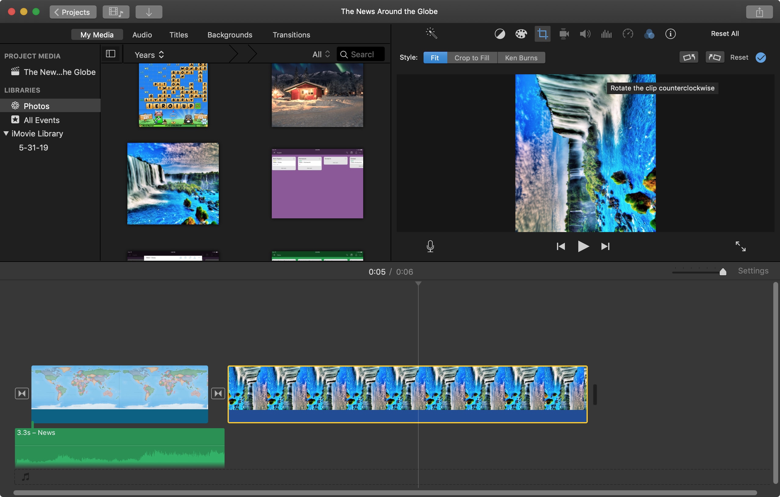 iMovie video editor