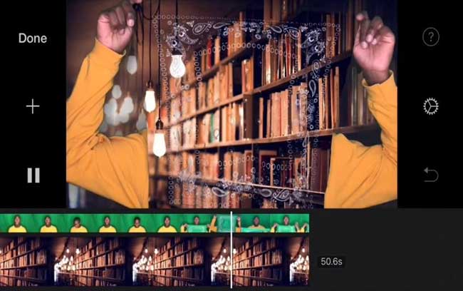 edit green screen video with invisible effect on iphone