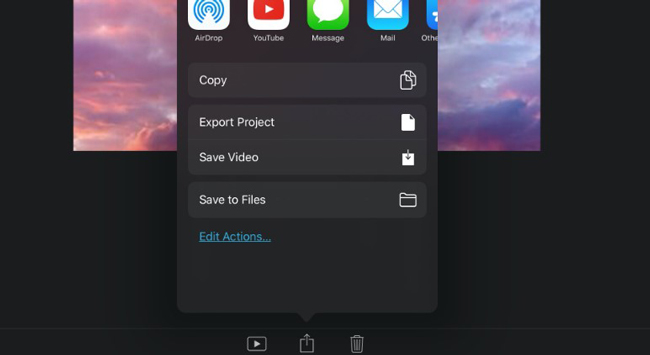 export video from imovie on ipad