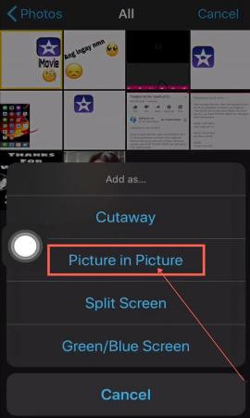 add a gif to a video imovie