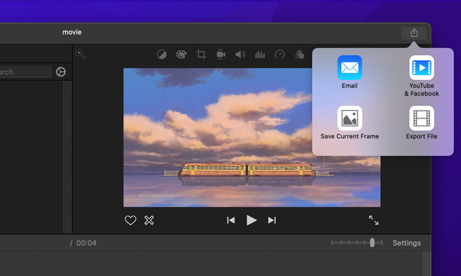 export video from imovie