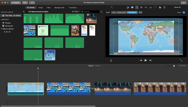 imovie magnetic timeline