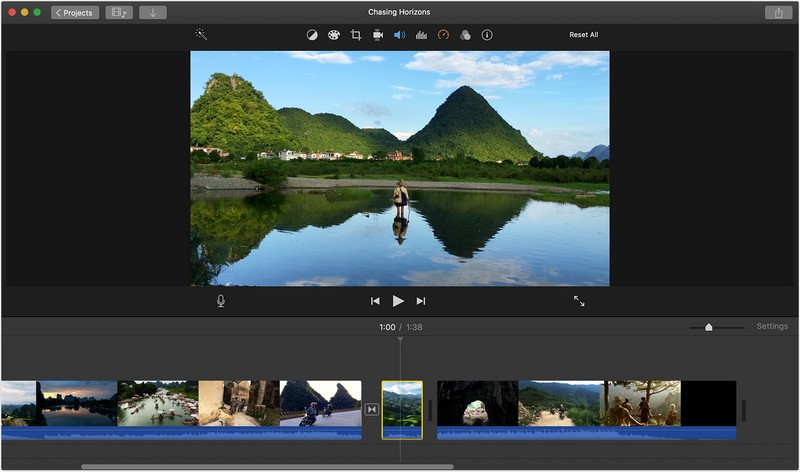 iMovie interface