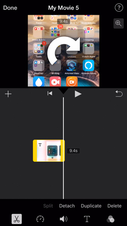 reverse video in imovie on iphone