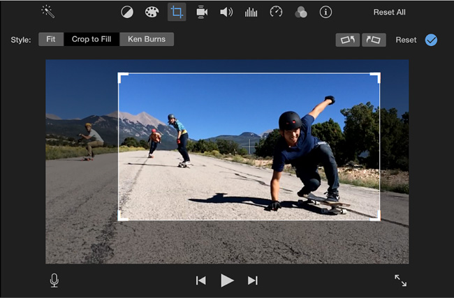 crop a video with imovie professionally