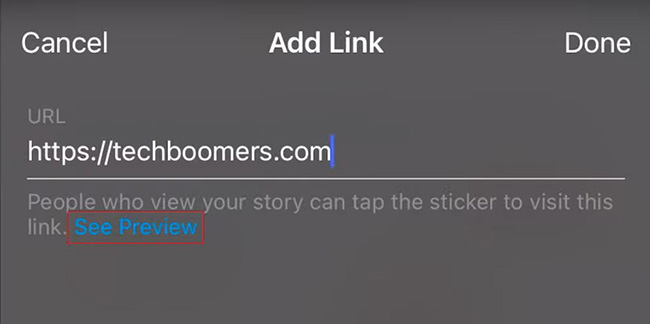 instagram add link sticker