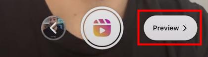 instagram preview button