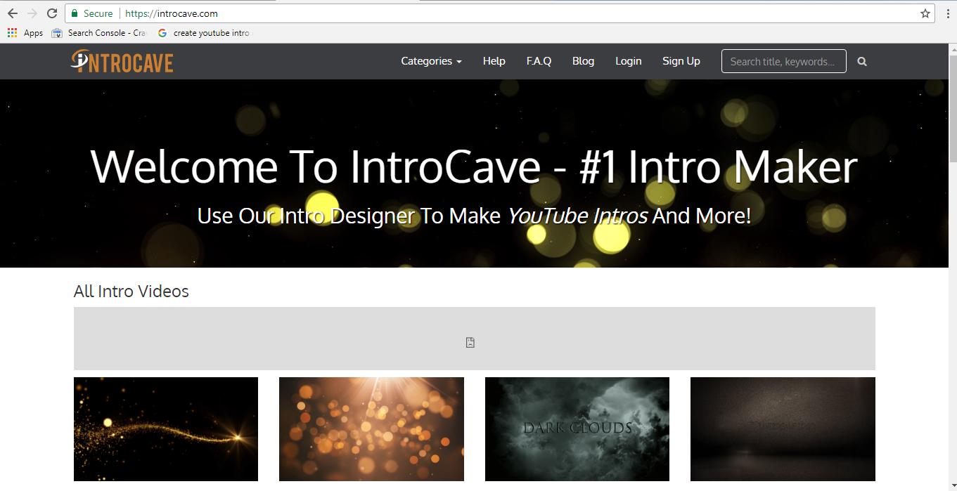 introcave free youtube intro maker online