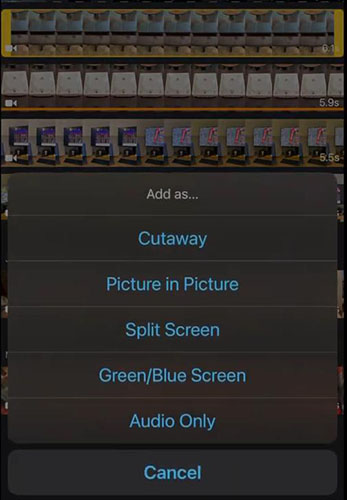 iphone imovie split screen