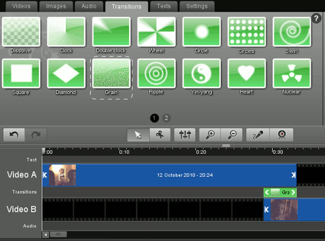 add transitions by jaycut video editor