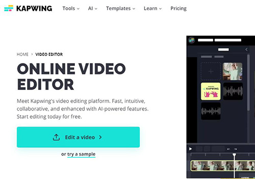 kapwing online video editor