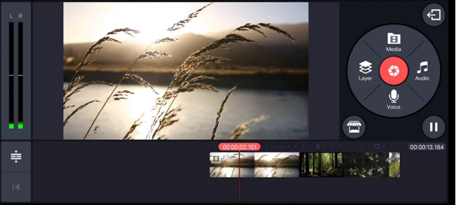 kinemaster auto video editor app interface