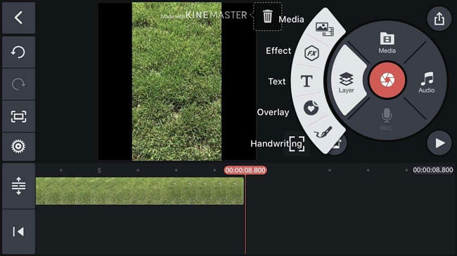 kinemaster music video making app interface