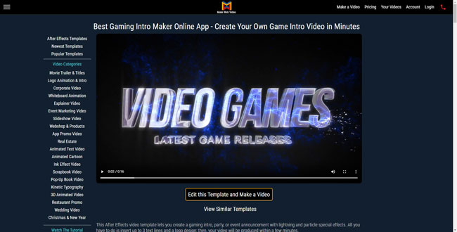 makewevideo online video editor for game clips