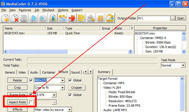 mediacorder video aspect ratio converter