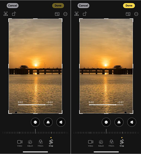 mirror video in photos app