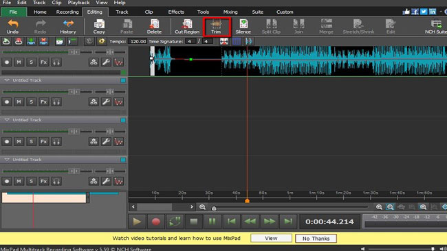 mixpad mp3 audio cutter
