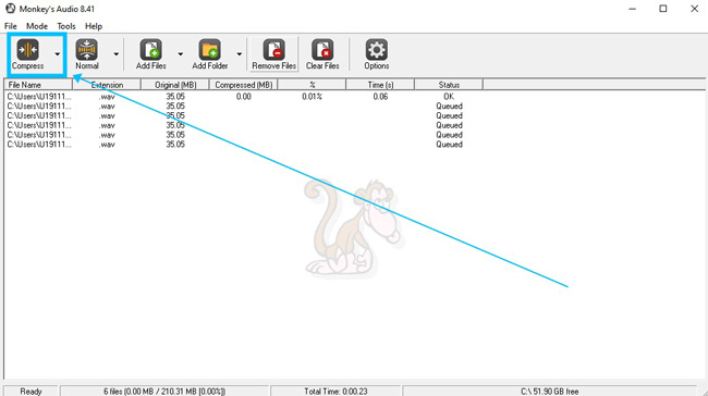 monkey's audio shrink audio file