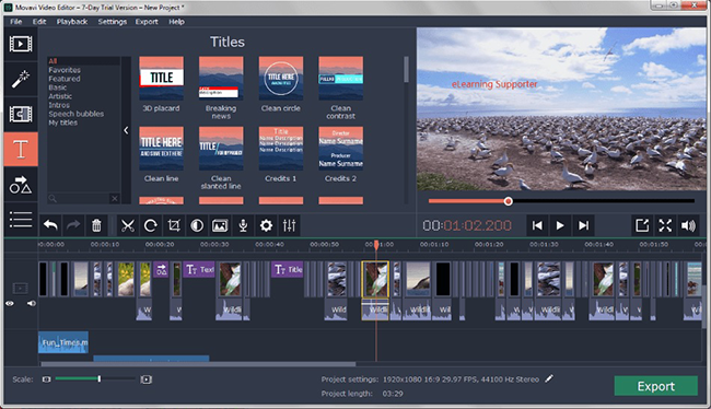 movavi nonlinear video editor