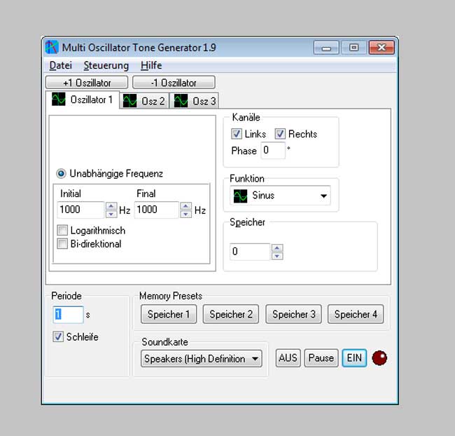 multitone generator user interface