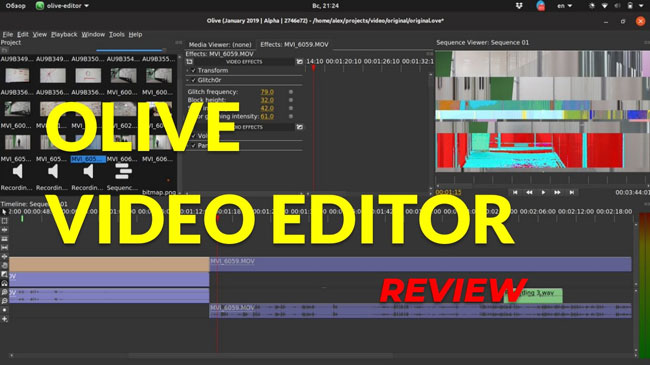 olive video editor interface