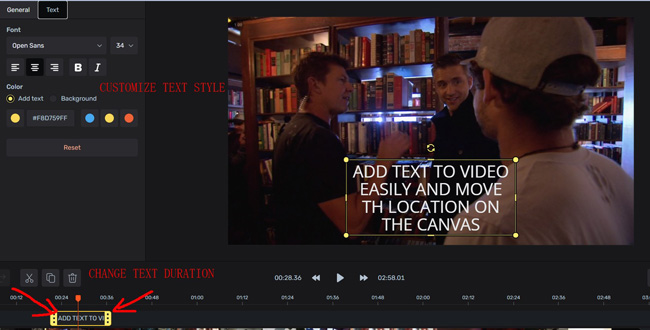 add text to video online with 123apps
