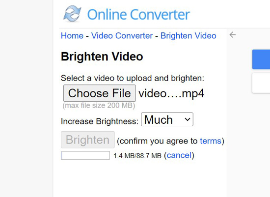 onlineconverter video bightness changer