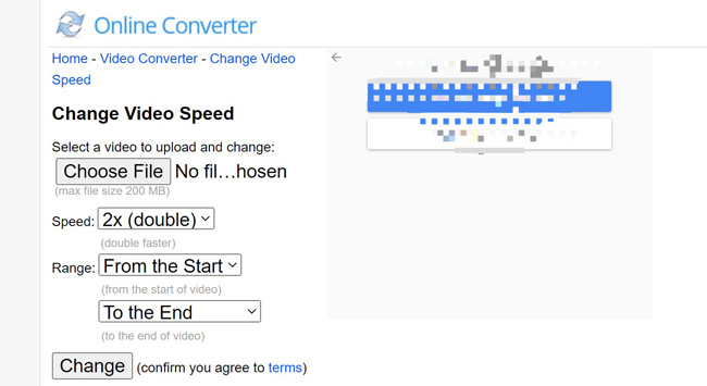 onlineconverter video speed editor