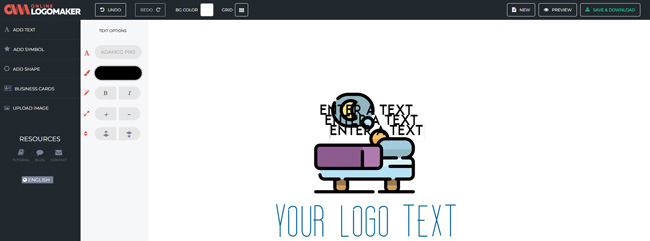 onlinelogomaker logo making maker interface