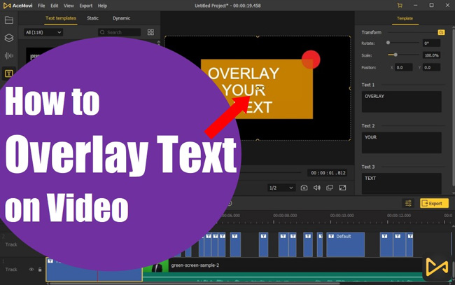 how to overlay text on video